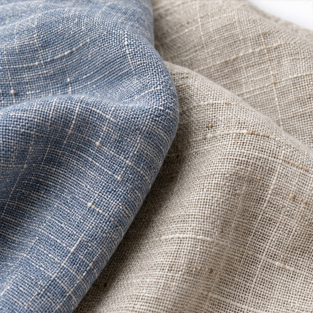 Linen & Blended Fabrics — illustrative fabric swatches and surface details