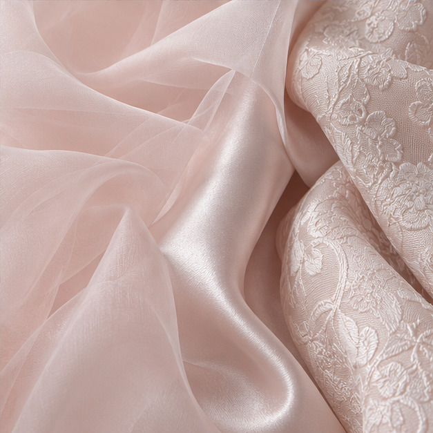 Dress & Fashion Fabrics — illustrative fabric swatches and surface details