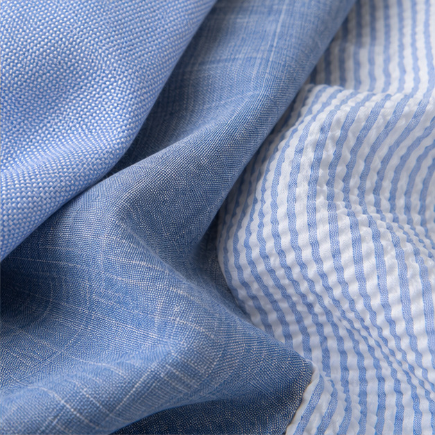 Shirting Fabrics — illustrative fabric swatches and surface details
